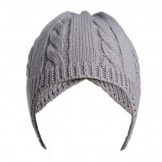 H706-G: Grey Cable Knit Hat (0-12 Months)